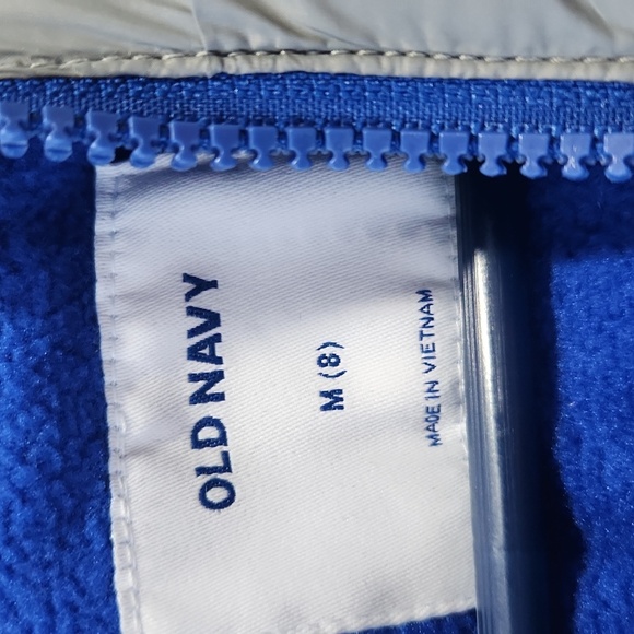 Old Navy Kids black/grey puffer Jacket, sz M8, NWOT - Picture 4 of 7